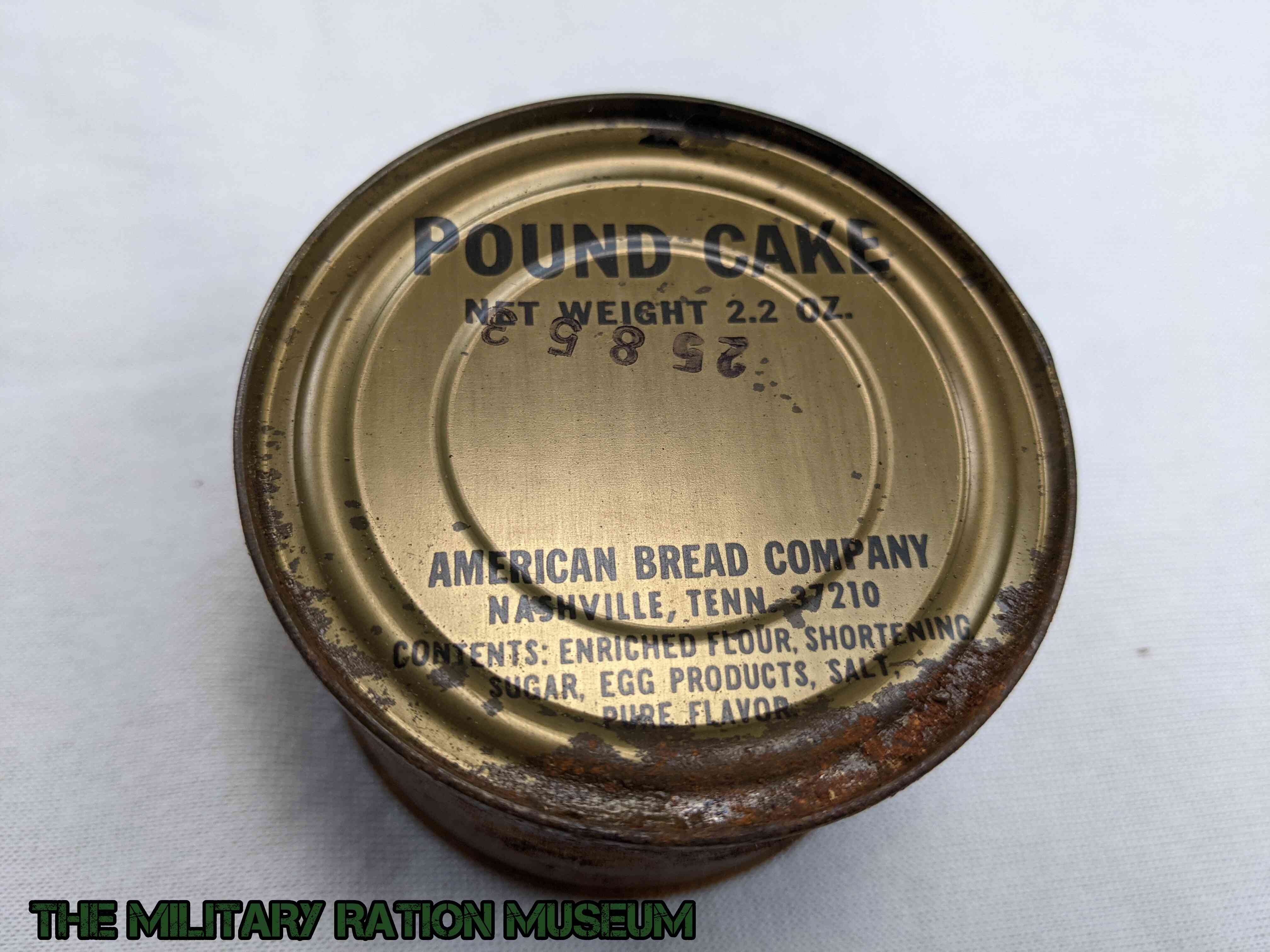 Can Pound Cake (American Bread Company) The Military Ration Museum Archives