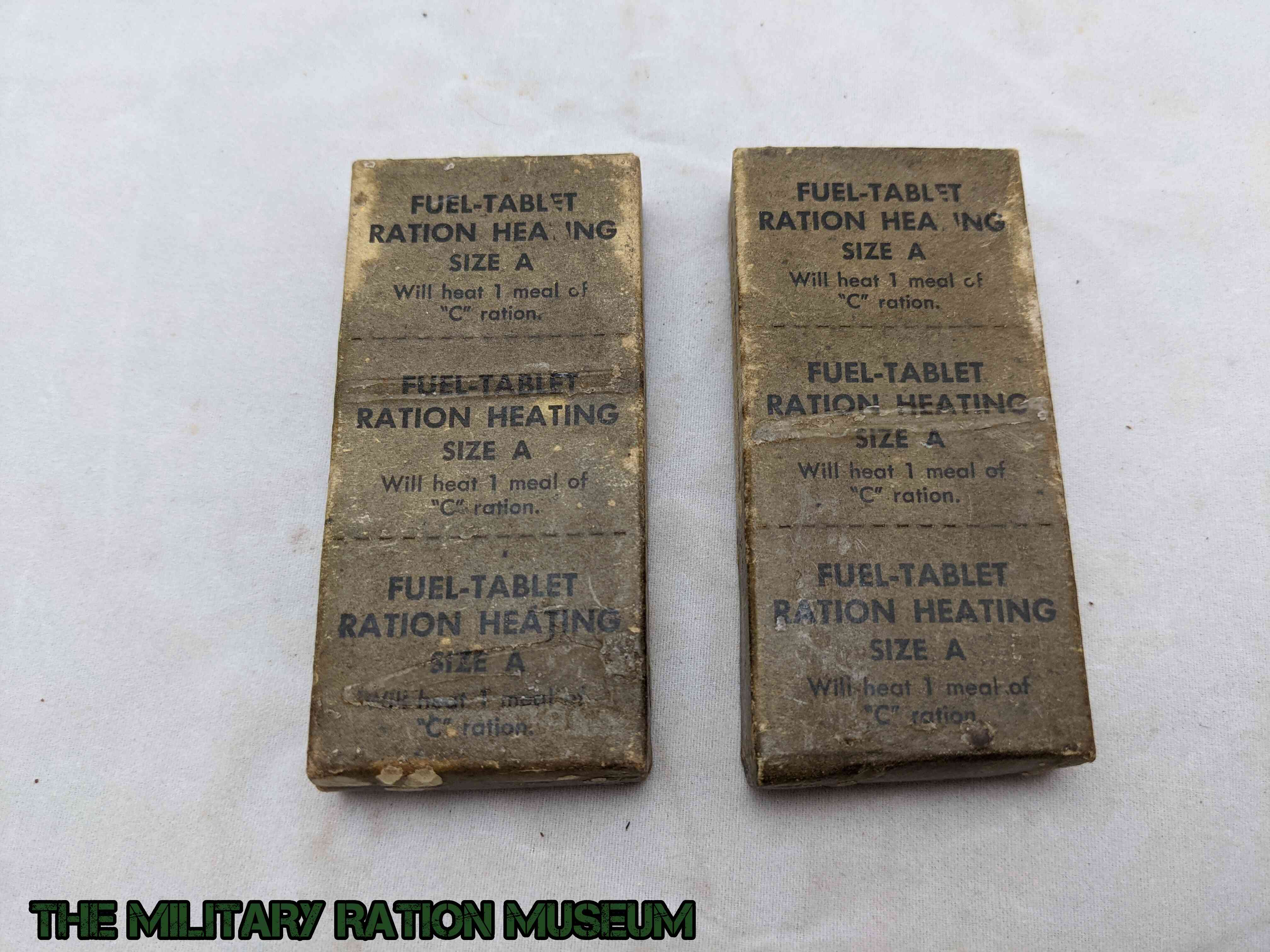 Fuel Tablet, Ration Heating, Size "A" Wax CRation Bricks (x2) The Military Ration Museum