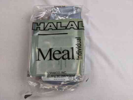 item thumbnail for Meal, Halal, Individual / Halal MRE - Chicken And Vegetables