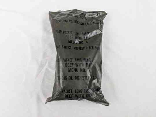 item thumbnail for Green Bag Food Packet, Long Range Patrol Menu 4 - Beef With Rice
