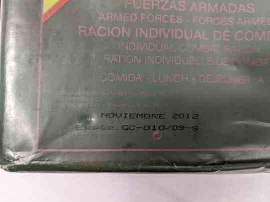 item thumbnail for Spanish Armed Forces Ration Lunch A2