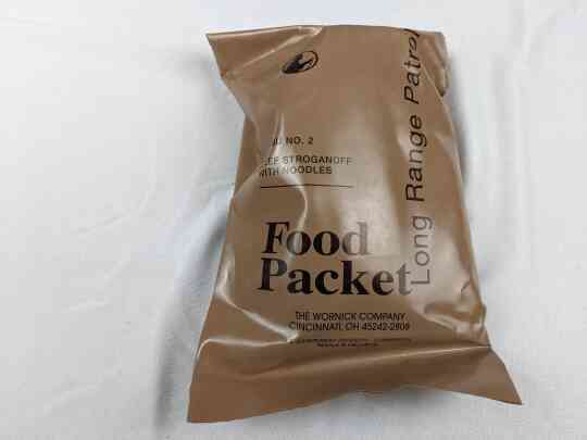 item thumbnail for Food Packet, Long Range Patrol Menu 2 - Beef Stroganoff With Noodles