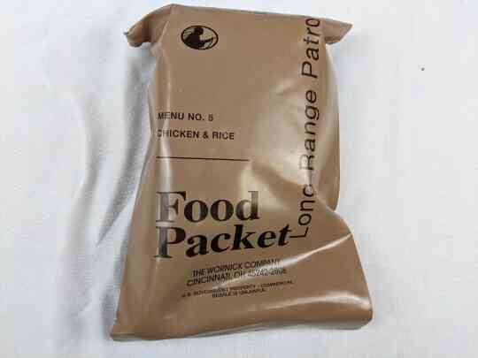 item thumbnail for Food Packet, Long Range Patrol Menu 5 - Chicken And Rice