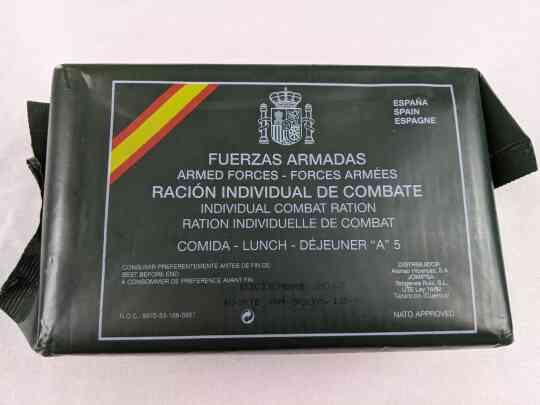 item thumbnail for Spanish Armed Forces Ration Lunch A5