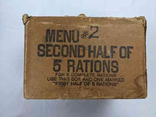 item thumbnail for 10-in-1 2nd Half of 5 Rations - Menu 2