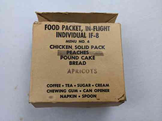 item thumbnail for Food Packet, In Flight, Individual, IF-8, Menu 4