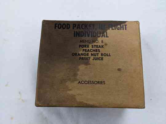item thumbnail for Food Packet, In Flight, Individual, Menu 8