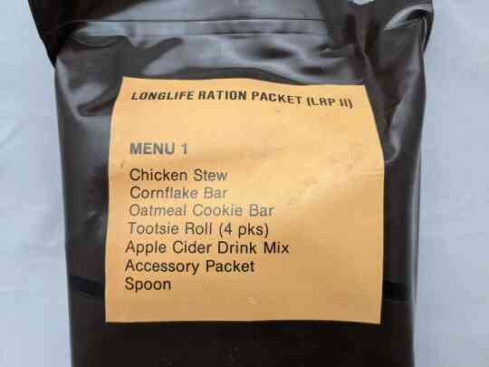 item thumbnail for Longlife Ration Packet (LLRP) - Menu 1 - Chicken Stew