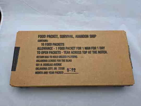 item thumbnail for Food Packet, Survivial, Abandon Ship (Complete)