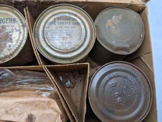 item thumbnail for Ration, Combat, Individual, Great condition, full cans