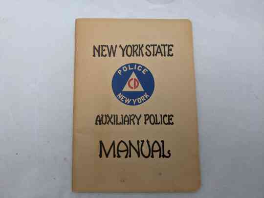 item thumbnail for NY State Auxilliary Police Manual
