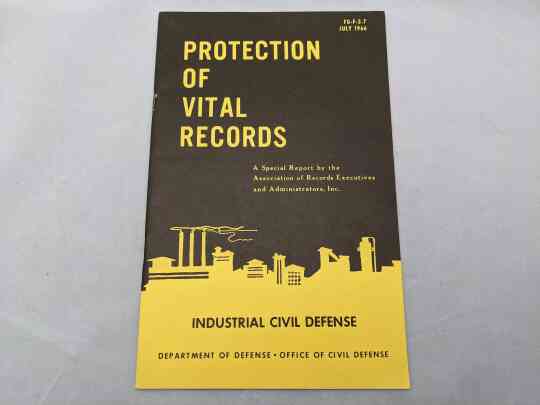 item thumbnail for Protection of Vital Records