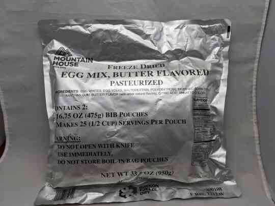 item thumbnail for Freeze Dried Egg Mix, Butter Flavored, Pasteurized