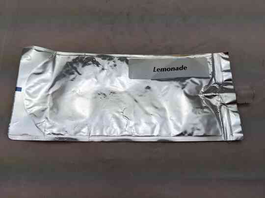 item thumbnail for Film Prop From Europa Report (2013) ISS Gusseted Drink Pouch Lemonade (No Straw)