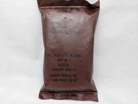 item thumbnail for Meal, Ready to Eat - Menu #9 - Beefsteak (Unlisted Early MRE)