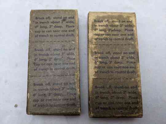 item thumbnail for Fuel Tablet, Ration Heating, Size "A" - Wax C-Ration Bricks (x2)