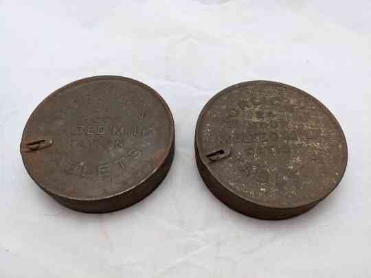 item thumbnail for WWI Era Horlick's Malted Milk Ration Tablets (x2)