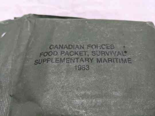 item thumbnail for Canadian food packet Survival Supplemental Maritime (Sealed)