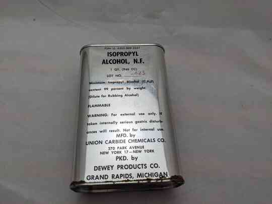 item thumbnail for US Civil Defense Isopropryl Alcohol Kit