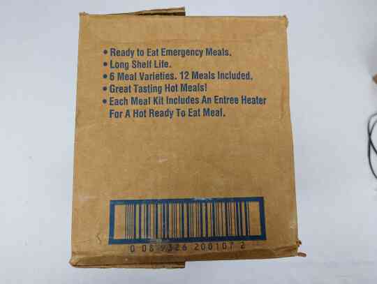 item thumbnail for A Pack Self Heating Emergency Meal, Case - Empty