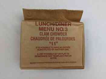 Canadian IMP Lunch / Dîner Menu 3 - Clam Chowder Canadian IMP Lunch / Dîner Menu 3 - Clam Chowder