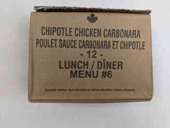 Canadian IMP Lunch / Dîner Menu 6 - Chipotle Chicken Carbonara Canadian IMP Lunch / Dîner Menu 6 - Chipotle Chicken Carbonara