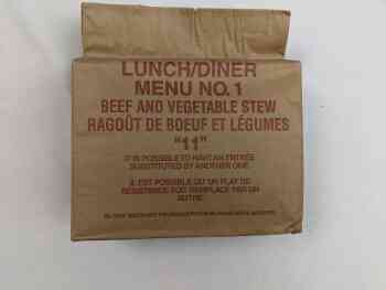 Canadian IMP Lunch / Dîner Menu 1 - Beef And Vegetable Stew Canadian IMP Lunch / Dîner Menu 1 - Beef And Vegetable Stew