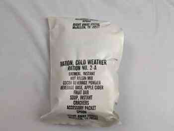 Open Ration, Cold Weather 24HR - Menu 2 A - Oatmeal, Instant Open Ration, Cold Weather 24HR - Menu 2 A - Oatmeal, Instant