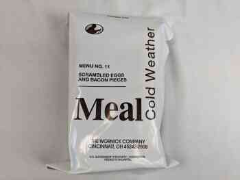 Meal Cold Weather Menu 11 - Scrambled Eggs And Bacon Pieces Meal Cold Weather Menu 11 - Scrambled Eggs And Bacon Pieces