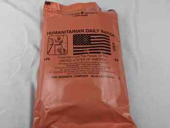 Open Humanitarian Daily Ration 24HR Salmon Bag Menu 5 Open Humanitarian Daily Ration 24HR Salmon Bag Menu 5