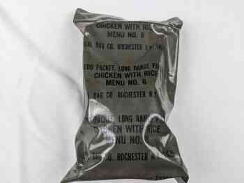 Food Packet, Long Range Patrol Menu 8 - Chicken With Rice Food Packet, Long Range Patrol Menu 8 - Chicken With Rice
