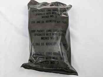 Food Packet, Long Range Patrol Menu 3 - Spaghetti With Meat Sauce Food Packet, Long Range Patrol Menu 3 - Spaghetti With Meat Sauce