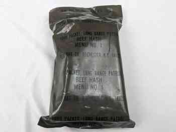 Green Bag Food Packet, Long Range Patrol Menu 1 - Beef Hash Green Bag Food Packet, Long Range Patrol Menu 1 - Beef Hash