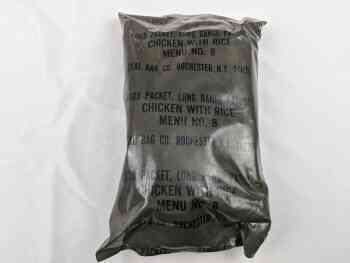 Green Bag Food Packet, Long Range Patrol Menu 8 - Chicken With Rice Green Bag Food Packet, Long Range Patrol Menu 8 - Chicken With Rice
