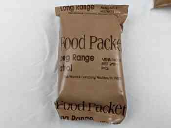 Food Packet, Long Range Patrol Menu 8 - Beef With Rice Food Packet, Long Range Patrol Menu 8 - Beef With Rice