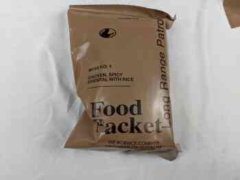 Food Packet, Long Range Patrol Menu 1 - Chicken, Spicy, Oriental With Rice Food Packet, Long Range Patrol Menu 1 - Chicken, Spicy, Oriental With Rice