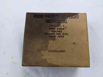 Food Packet, In Flight, Individual, Menu 8 Food Packet, In Flight, Individual, Menu 8