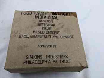 Food Packet, In Flight Individual - Menu 2 Beefsteak (Empty) Food Packet, In Flight Individual - Menu 2 Beefsteak (Empty)
