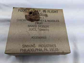 Food Packet, In Flight Individual - Menu 3 Chicken or Turkey & Noodles (Empty) Food Packet, In Flight Individual - Menu 3 Chicken or Turkey & Noodles (Empty)