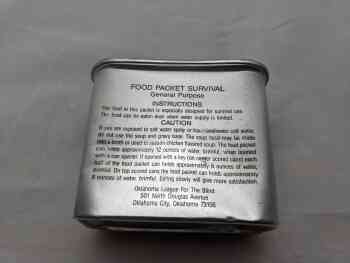 Food Packet, Survival, General Purpose (Silver) - 1990 Food Packet, Survival, General Purpose (Silver) - 1990