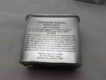Food Packet, Survival, General Purpose (Silver) - 1990 Food Packet, Survival, General Purpose (Silver) - 1990