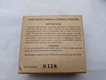 Food Packet, Survival, General Purpose (FPSGP) - 2009 (9118) Food Packet, Survival, General Purpose (FPSGP) - 2009 (9118)