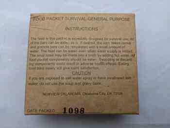 Food Packet, Survival, General Purpose (FPSGP) - 2011 Food Packet, Survival, General Purpose (FPSGP) - 2011