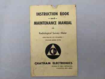 Instruction Book And Maintenance Manual for the Radiological Survey Meter CD V-720 Instruction Book And Maintenance Manual for the Radiological Survey Meter CD V-720