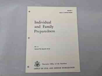 Individual and Family Preparedness Individual and Family Preparedness