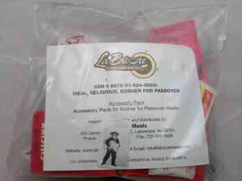 Meal, Religious, Kosher for Passover - Accessory/Snack Meal, Religious, Kosher for Passover - Accessory/Snack