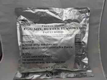 Freeze Dried Egg Mix, Butter Flavored, Pasteurized Freeze Dried Egg Mix, Butter Flavored, Pasteurized