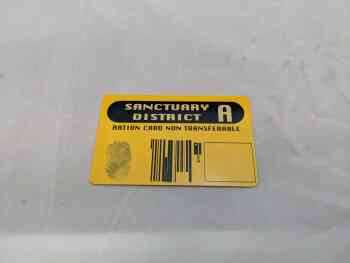 Film Prop From Star Trek: Deep Space 9 (1993) Ration Card Film Prop From Star Trek: Deep Space 9 (1993) Ration Card