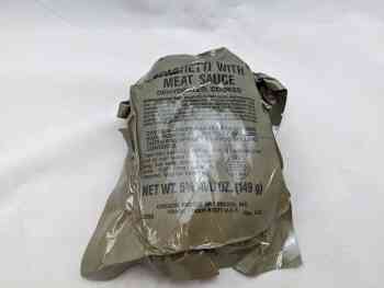 Food Packet, Long Range Patrol Freeze Dried Spaghetti With Meat Sauce Meal Food Packet, Long Range Patrol Freeze Dried Spaghetti With Meat Sauce Meal
