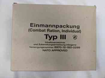 German Einmannpackung EPA 24HR Type III German Einmannpackung EPA 24HR Type III